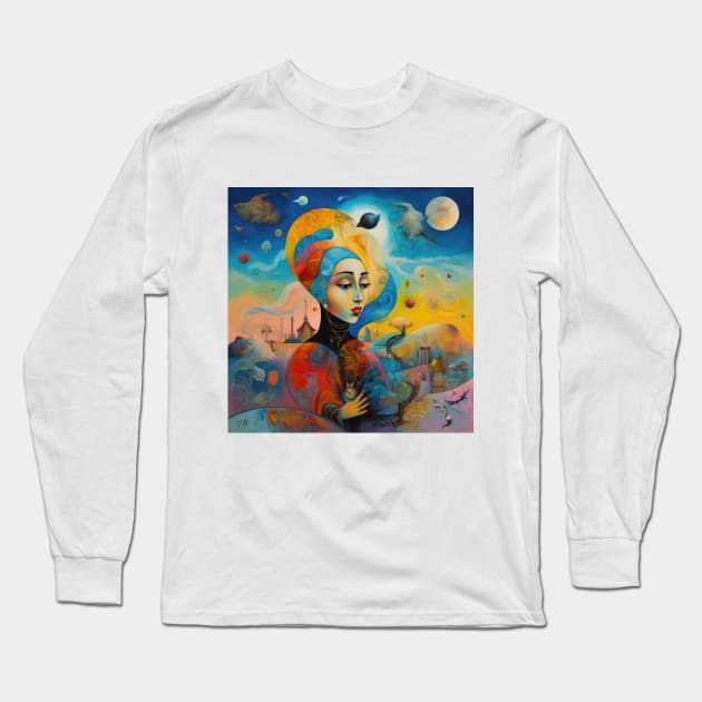 Surreal Orientalism -Dreamscape Fusion Long Sleeve T-Shirt by TooplesArt